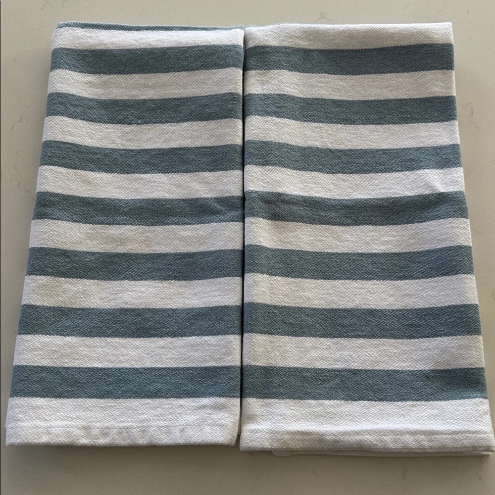 Striped Blue and White Towels NEW